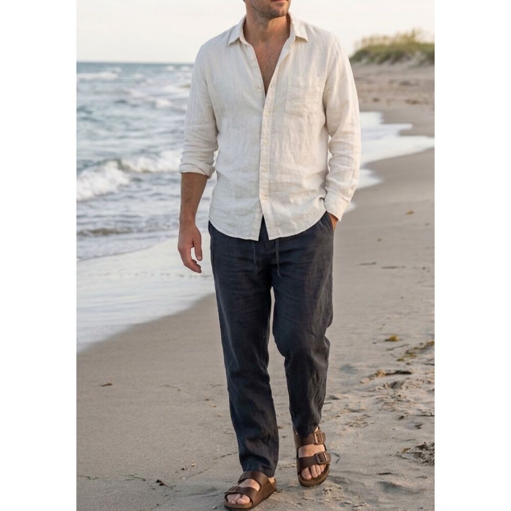 New Club Room Luxury Linen Pants Black Men's Size XXL